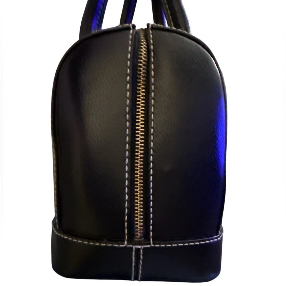 Kate Spade New York Black Leather Satchel Handbag Zip Top 12